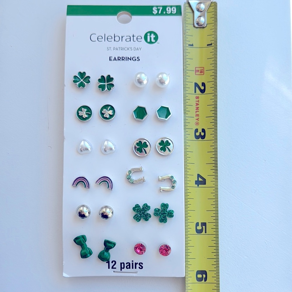 NWT Celebrate it - 12 Pairs - St Patrick’s Day Earrings 🇮🇪 ☘️